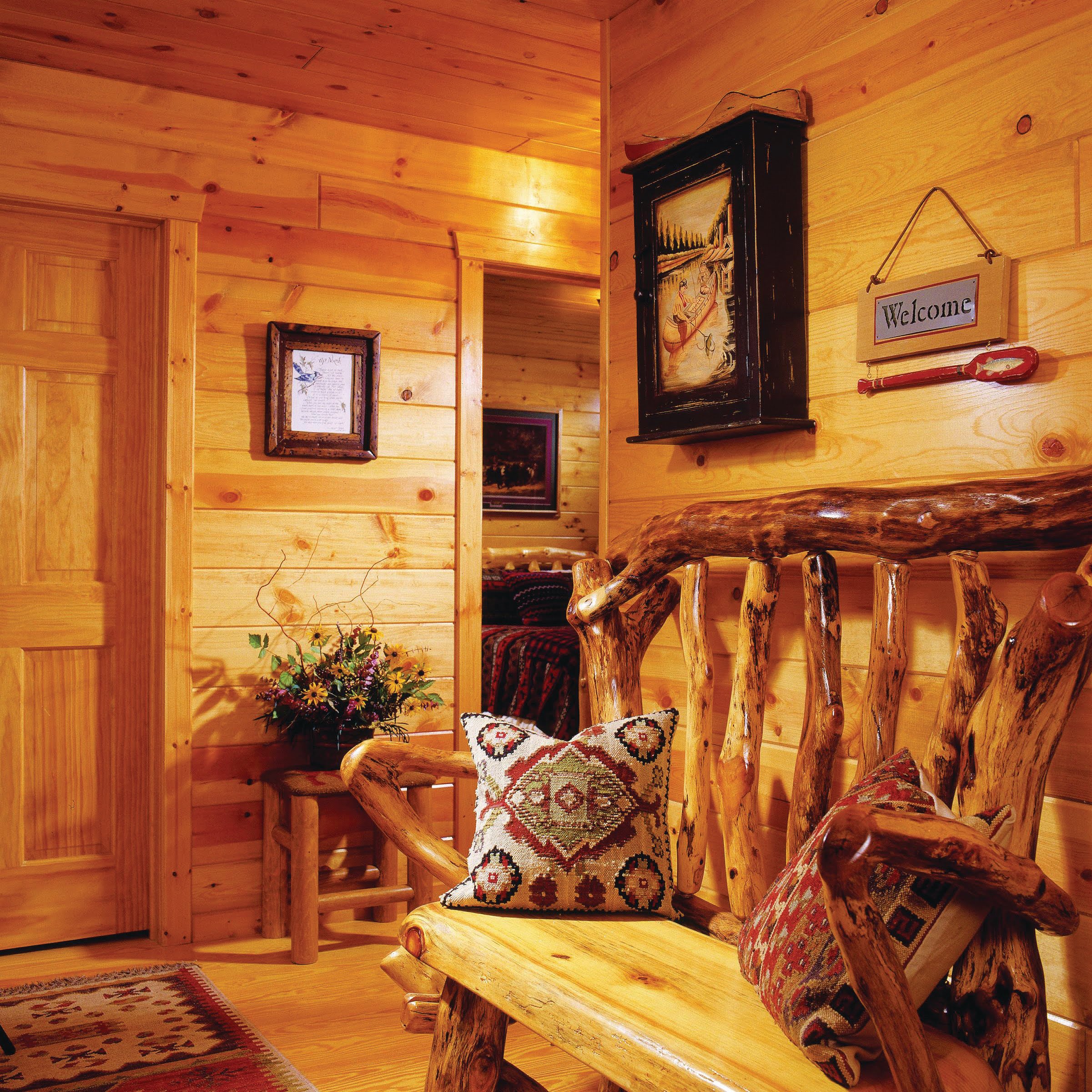 Mountain Lodge Pine Paneling