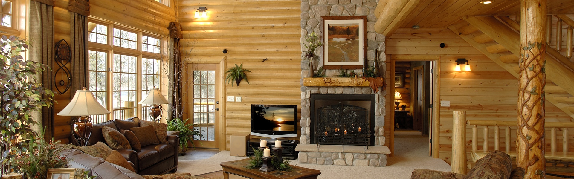 Interior wood panelling in a home by Weekes Forest Products
