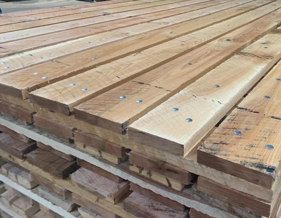 Stack of matting materials