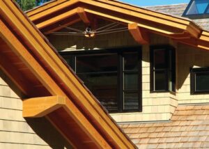 Rough sawn cedar trim