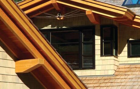 Rough sawn cedar trim