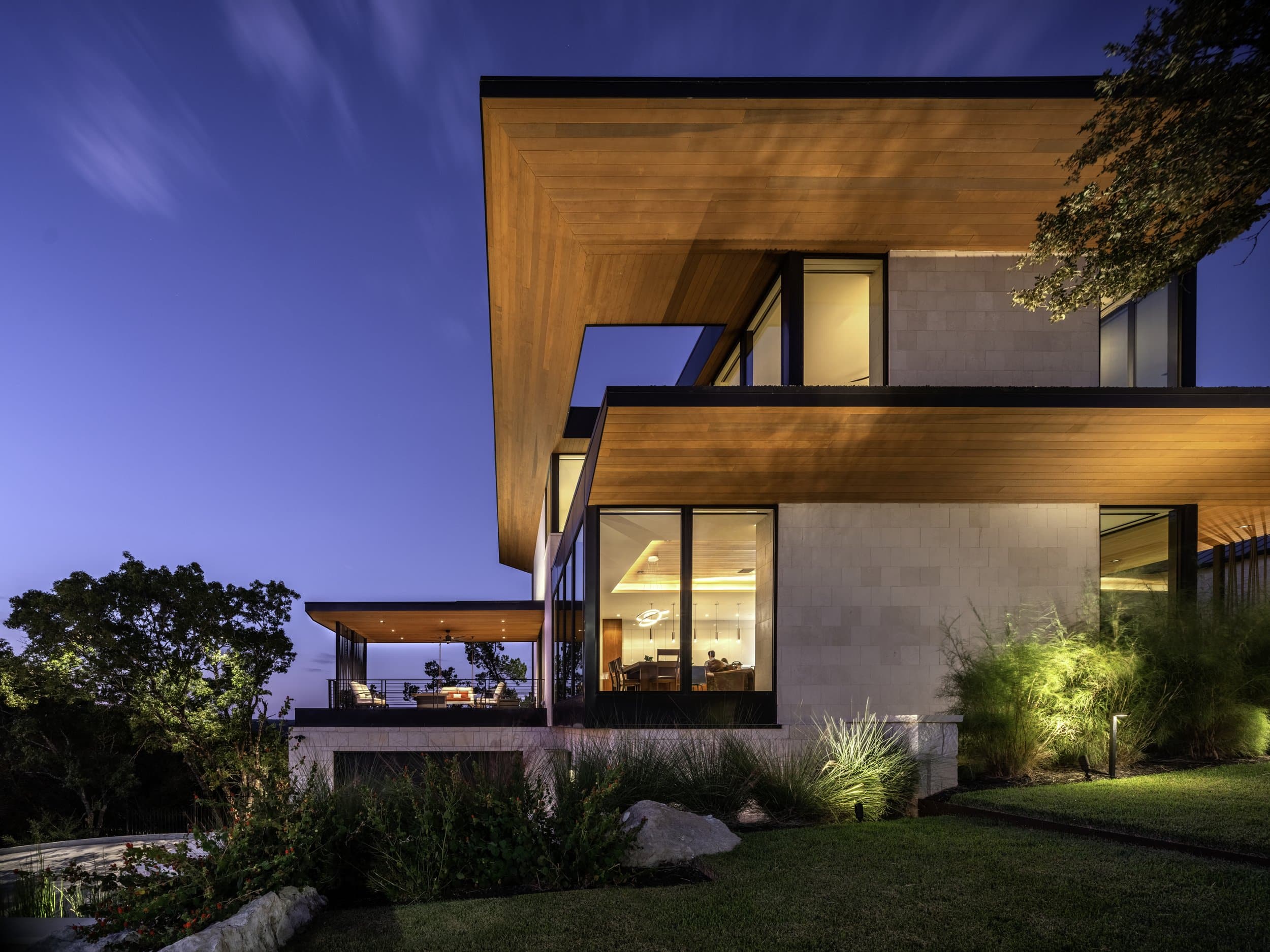 Exterior cedar cladding